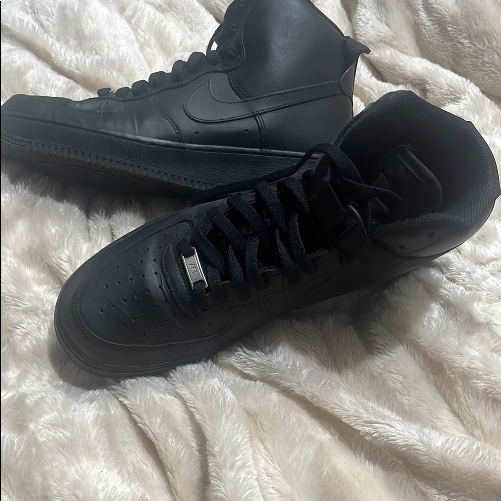 Nike Black High-Top Sneakers Smooth Leather